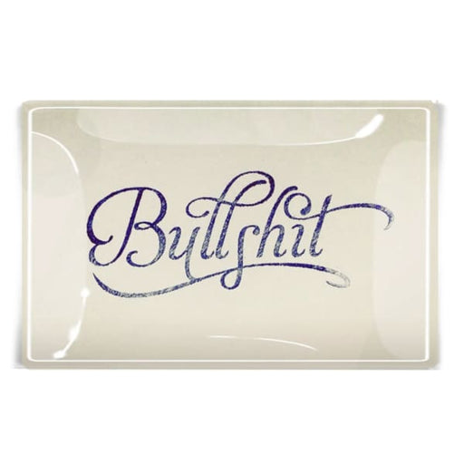 bullshit decoupage glass tray 6x10 - General