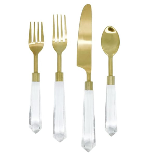 clear acrylic flatware set - 4 piece - Home & Gift