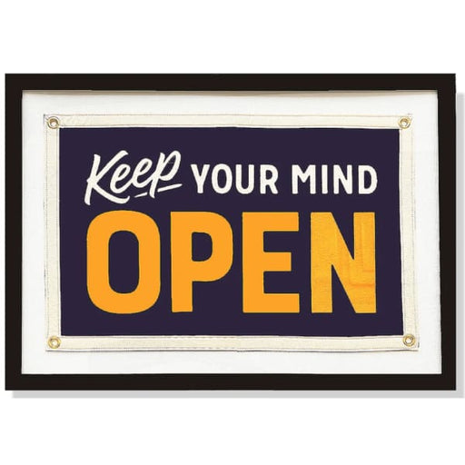 cut & sewn wool felt flag keep your mind open - Home & Gift