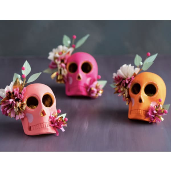 floral skull paper mache - Home & Gift