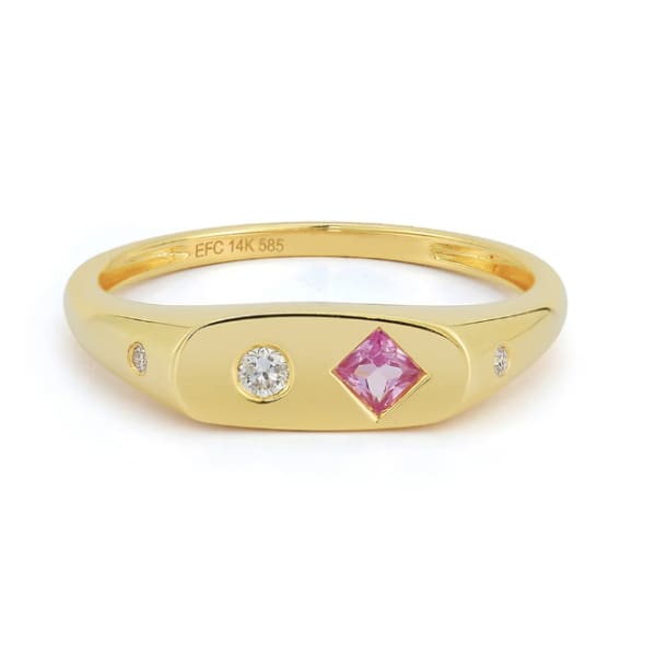 diamond & pink sapphire treasure ring - Jewelry