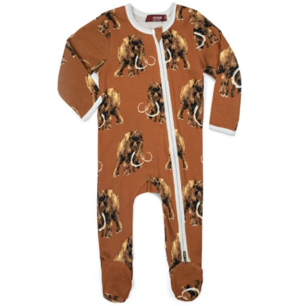 footed romper woolly mammoth - bitty boutique